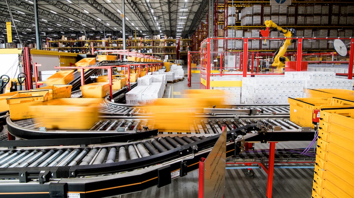 DHL warehouse for global imports and exports
